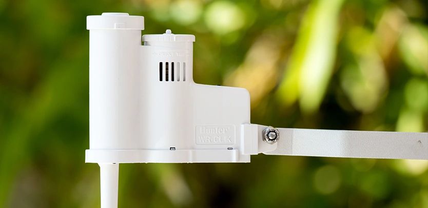 Picture of Rainbird or Hunter wireless rain sensor for sprinkler systems